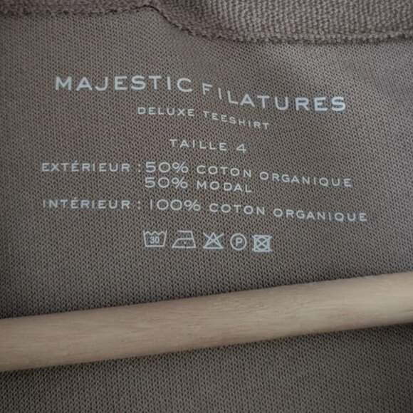 NEW Majestic Filatures | French Terry Drop-Shoulder Shirt In Sand - Picture 7 of 13